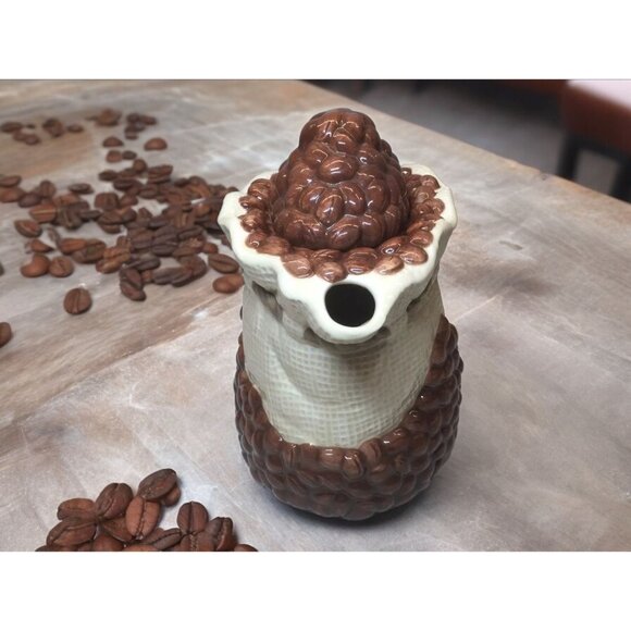 Potpourri Designs Ceramic Figural Coffee Beans Teapot - Picture 2 of 8